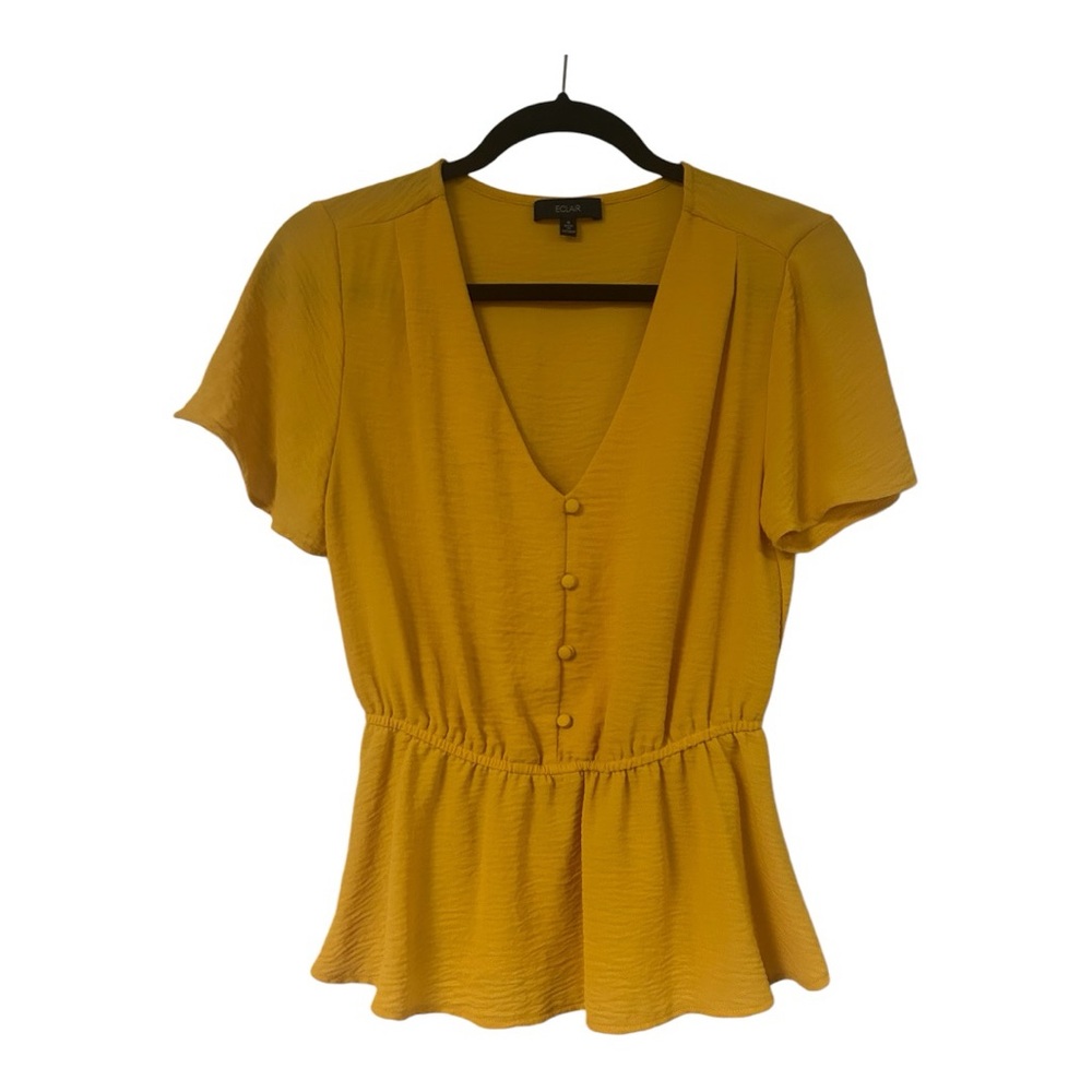 Eclair brand. Yellow blouse top